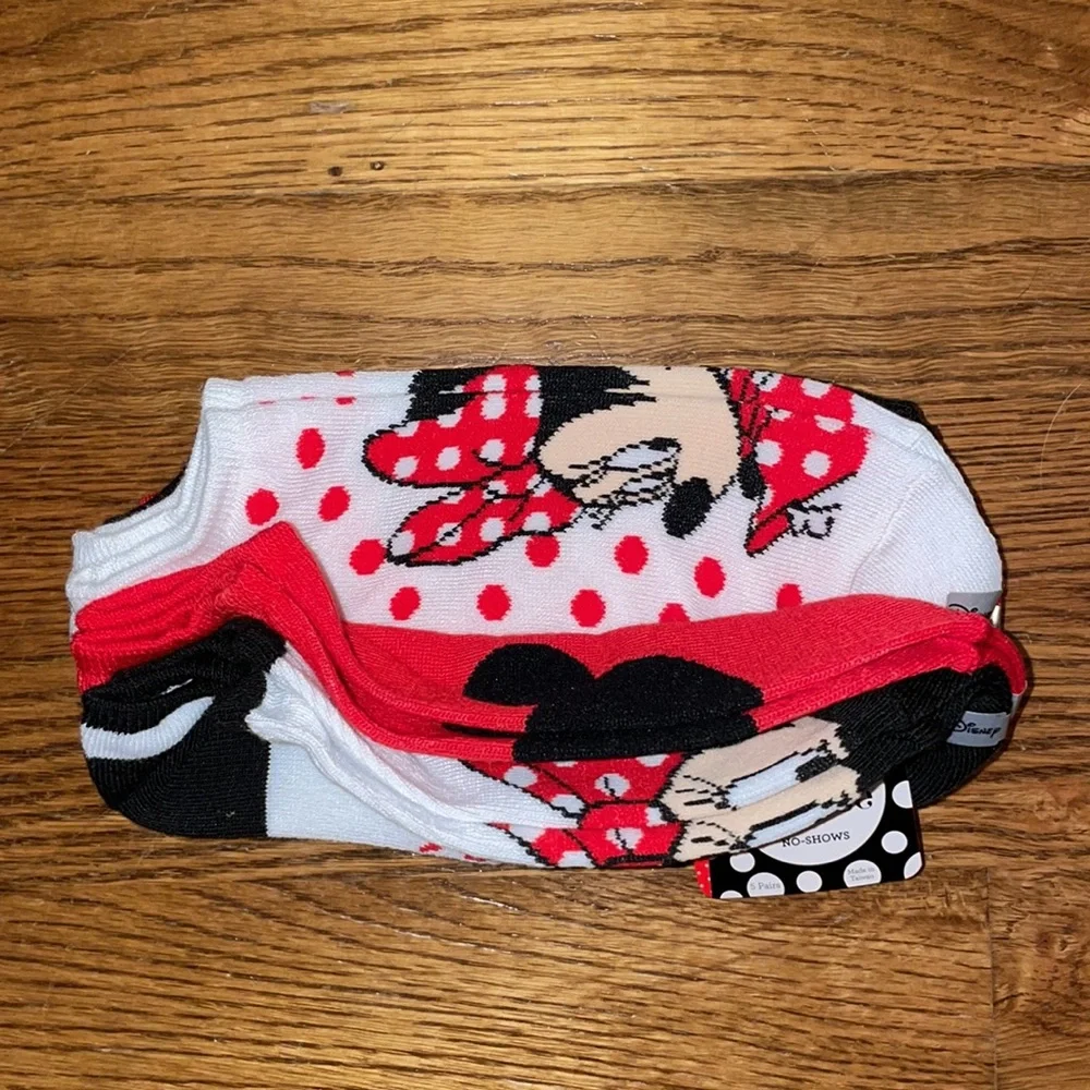 Disney Minnie Mouse, No-Shows, Shoe Size 4-10